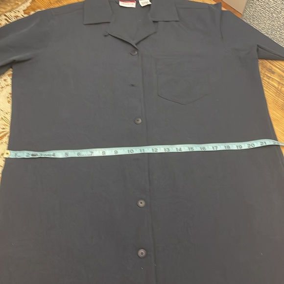 LL Bean traveler button front dress medium navy blue - Picture 7 of 12